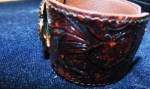 DAUS BROWN LEATHER CUFF SIDE